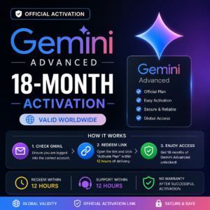 Gemini Advanced 18-Month Activation (Official) – Global | Email Activation Link
